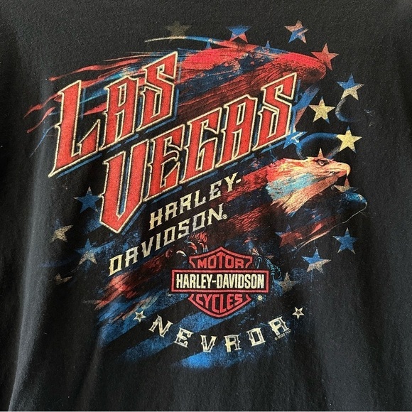 Harley Davidson Las Vegas Nevada Short Sleeve Black Tee Shirt 2XL - Picture 3 of 6